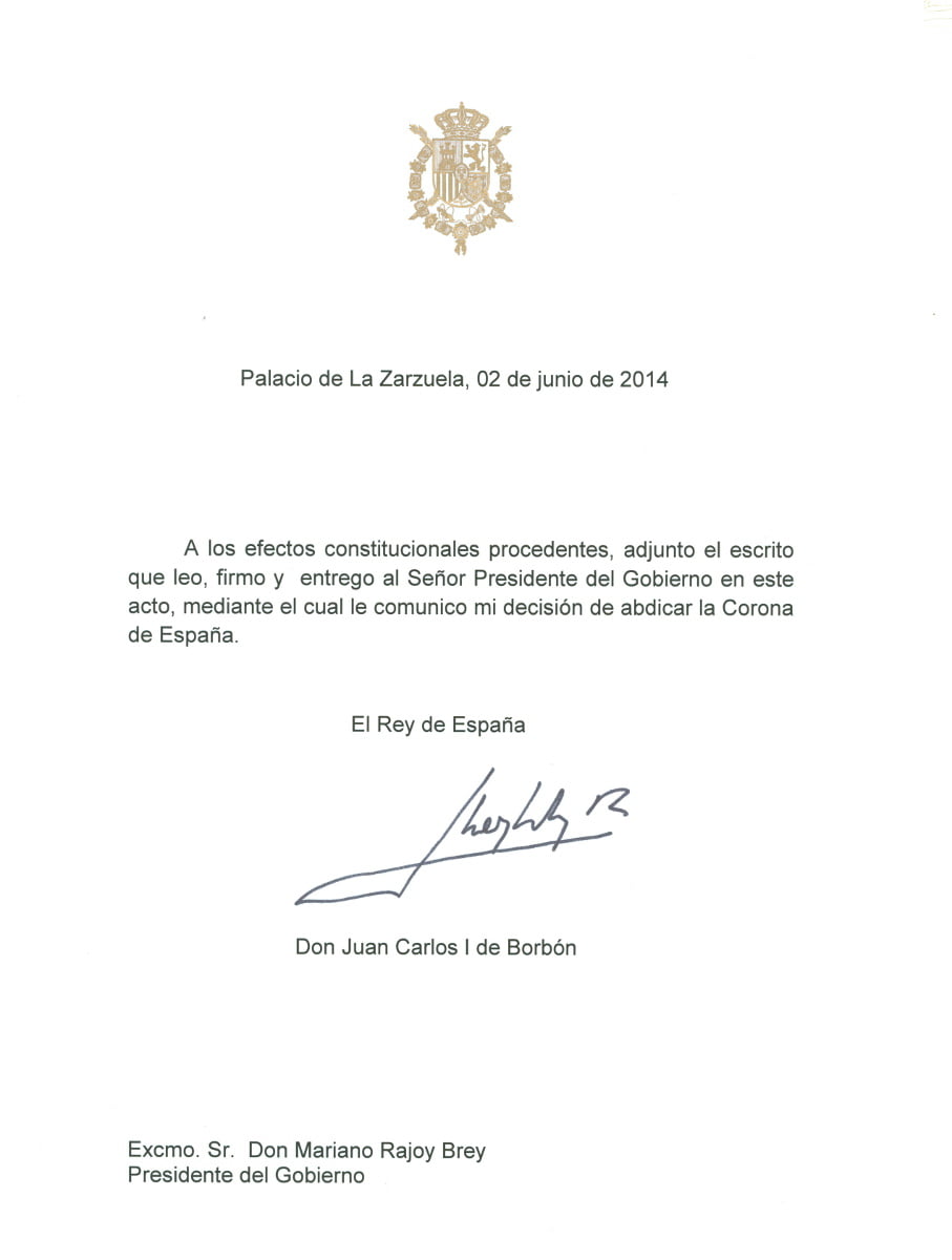 abdicación