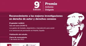 El Instituto Autor convoca la 9ª edición del Premio Antonio Delgado 9ª edición premio Antonio Delgado