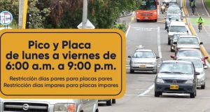 Colombia – Impuesto a vehículos por pico y placa todo el día pico y placa